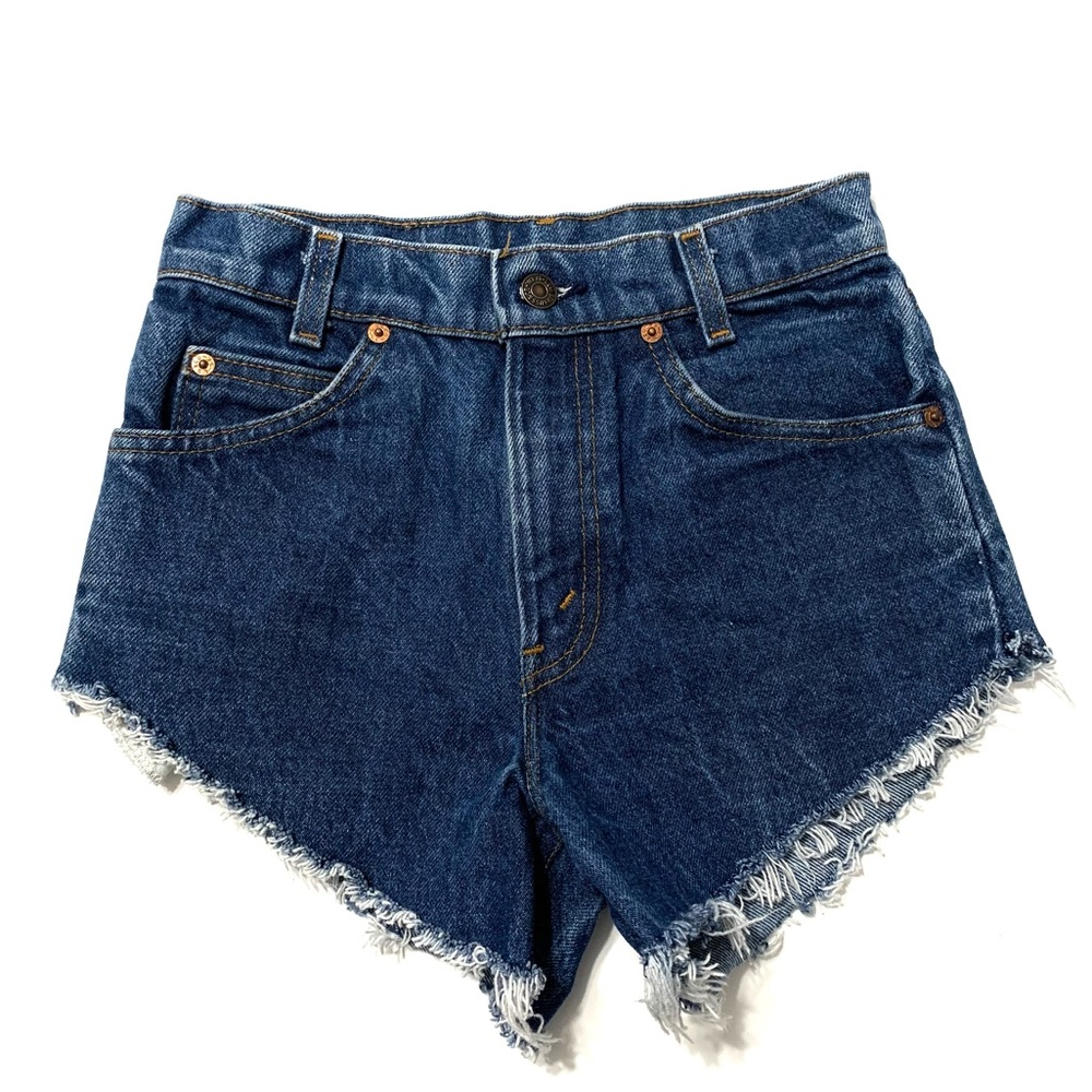 70’s Vintage Levi’s 716 Orange Tab Cutoff Shorts High Rise 70s Dark…